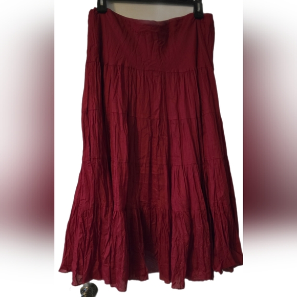 Lauren Ralph Lauren Dresses & Skirts - Lauren Ralph Lauen Red tiered midi skirt Size XL